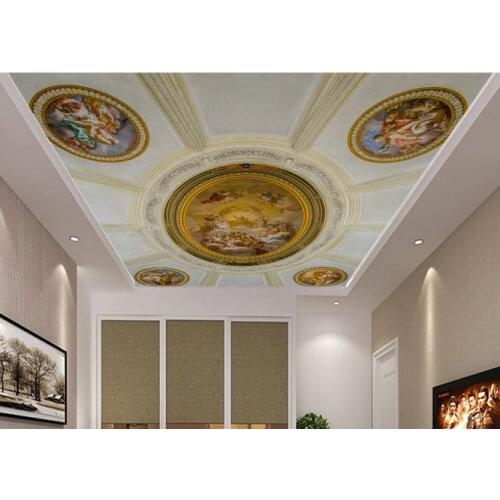 Custom photo wallpaper 3d ceiling wallpaper murals European zenith mural painting frescoes wall papers 3d living room wallpaper