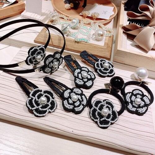 Headbands For Women Girls Korean Slim Pearl Camellia Hair Bands Accessories Fashion Adult Diademas Bandeau Cheveux Wholesale
