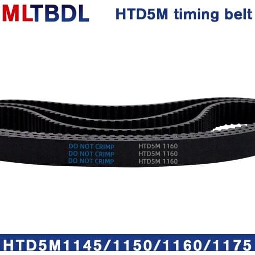 HTD 5M Timing belt C=1145/1150/1160/1175 width 10/15/20/25mm Teeth 229 230 232 235 HTD5M synchronous Belt 1145-5M 1150-5M 1160
