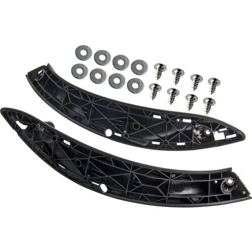 1 Pair Front Left & Right Inner Trim Door Pull Handle Black For BMW ActiveHybrid 3 Base 2013 2014 2015