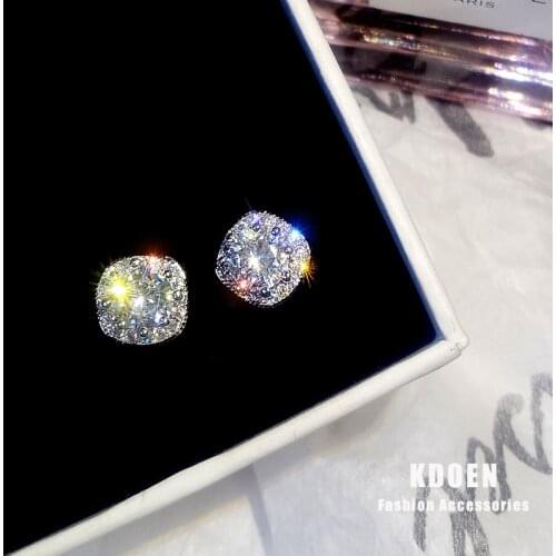 Sexy luxury shiny zircon Mini Earrings 2020 new fashion Earrings for Woman temperament jewelry Girl Christmas gift accessories