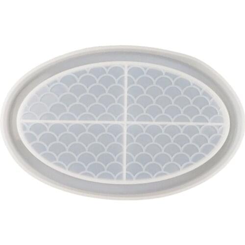 Silicone Mold Fish Scale Tray Epoxy Resin Mold Plate Dish Silicone Mould DIY Crafts Casting Tools