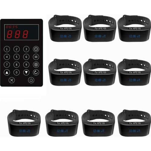 SINGCALL Kitchen Call Waiter System, Call the Number of Customer and Waiter Take the Food. 10 APE6900 Watches and One Pager