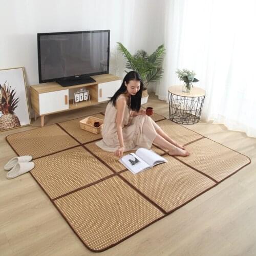 Foldable Japanese Rattan Mat Carpet Living Room Bedroom Summer Mat Tatami Mat Baby Child Crawling Mat