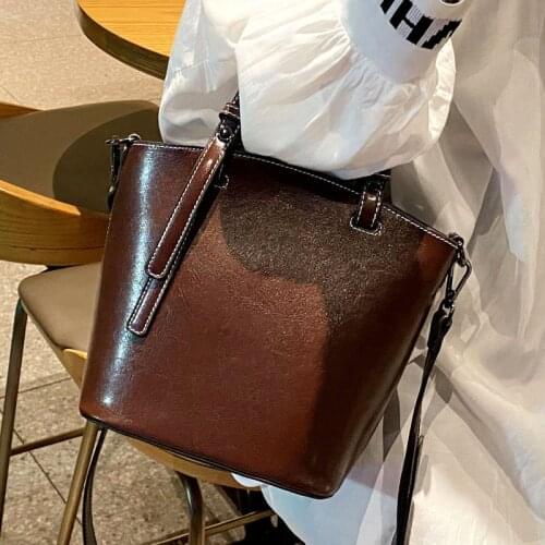 Crossbody bags 2021 new womens bag lady handbag cow leather Messenger Bags fashion shoulder in bucket bags for women travel