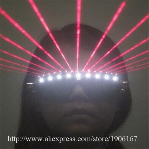 Led Luminous Red Laser Show Glasses Party Laserman Glasses Christmas Halloween Party KTV Nightclub Glasses