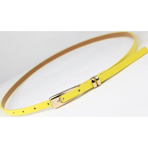 Thin Pu Leather Belt Female Red Brown Black White Yellow Waist Belts For Women Dress Strap Wholesale 2021 8 Colors Waist Belts