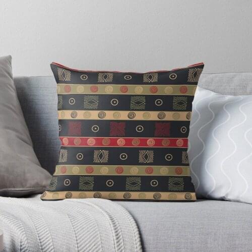 African Ethnic Textile 3 Throw Pillow Cushion Cover Polyester throw pillows case on sofa home living room car seat decor 45x45cm