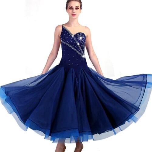 2019 New Costume Sale Ballroom Dance Skirts Newest Design Woman Modern Waltz Tango Dress/standard Competition Dress MQ066