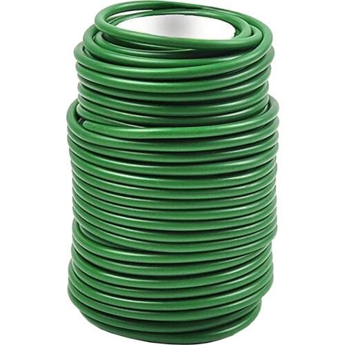 1Roll 20m Green Flexible Heavy Duty Reusable Gardening Soft Plant Twist Ties Wire for Plants Growth Weatherproof