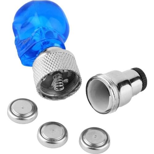 1pc 4 colors Wheel Tire Valve Sealing Cap Skull Shape LED Light Lamp Vibration On/ Off Fit Bicycle Motorbike Car Universal new