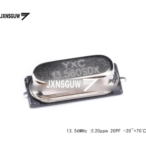 10PCS SMD passive crystal oscillator/HC-49SMD 13.56MHz 20ppm 20PF X49SM1356MSD2SC