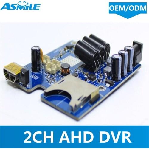 2Ch AHD Mini SD Card Car DVR Mobile DVR with Audio Recording Motion Detection with H.264 ,G711 audio compression