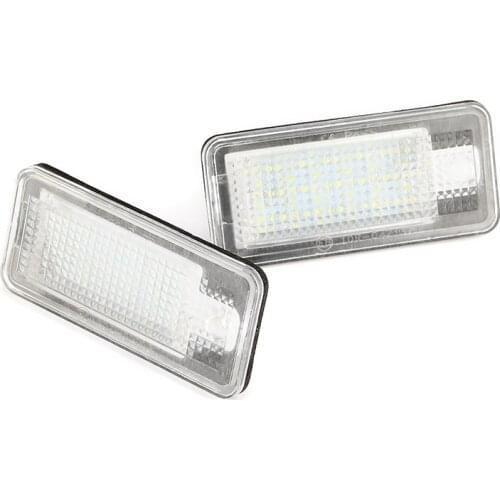 2Pcs License Plate Light For Audi A3 S3 A4 S4 B6 A6 S6 A8 S8 LED Light For Car License Number Plate Light Lamp Car Lights