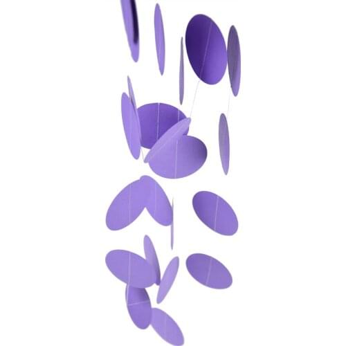 400cm DIY Hot Sale 5pcs Colorful Hanging Paper Garlands String Chain Wedding Party Home Birthday Kids Decoration Round Shape