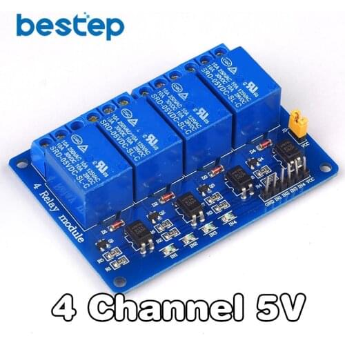 5V 4 Channel Relay Module Low Level Trigger with Optocoupler Relay Output 4 way Relay Module for Arduino