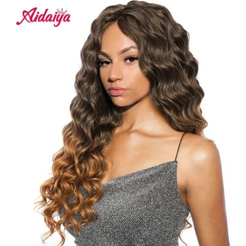 Aidaiya Water Wave Deep Crochet Braids Hair Ombre Braiding Hair Bundles Hair 80g/pack Extension Hair For Blackwomen Girl