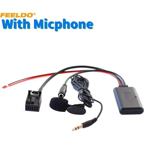 FEELDO 5X Car Audio Bluetooth Receiver Aux Adapter For Ford Focus C-MAX Mondeo Transit Radio Module Bluetooth Aux Cable #HQ3075