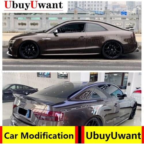 "For A5 Real Carbon Fiber Car Trunk Spoiler Wing For 2008-2016 AUDI A5 S5 Sportback Coupe 2 Doors Car Rear Lip Wing Spoiler "