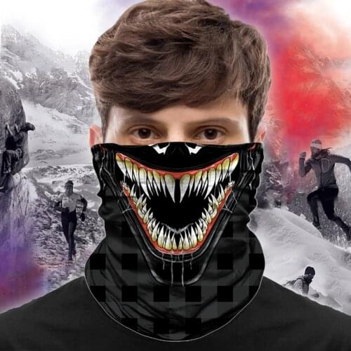 3D Venom Bandana Mask Buff Army Military Neck Gaiter Plaid Braga Cuello Hombre Hunting Camping Scarf Quick Drying Winter Bicycle