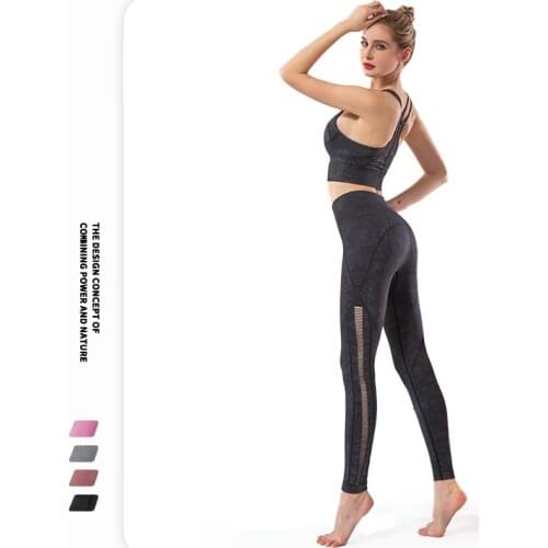2PCS/Set Seamless Fitness Women Yoga Suit High Stretchy Workout Sport Set Padded Sports Bra High Waist Sports Legging Gym