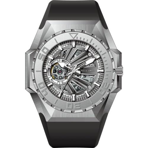 Reef Tiger mens automatic watches,luxury men watch sport 100m waterproof diving mechanical wristwatch luminous sapphire mirror