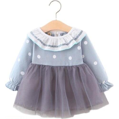 2021 Newborn Infant Baby Girls Kids Autumn Winter Dress Kids Christmas Floral Cherry Dot Cotton Bow Dress Outfits Set Clothes