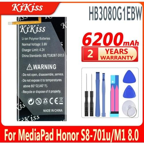For Huawei 6200mAh HB3080G1EBW Battery For Hua wei MediaPad M2 M1 8.0" M2-801L M2-801W M2-802L M2-803L S8 701u Honor S8-701W
