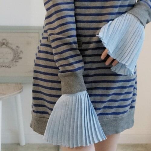 Fake Sleeve Decorated Cuffs Pearl Arts hollow organ cuffs decorated Custom fake cuffs decorative sleeves exaggerated white blue