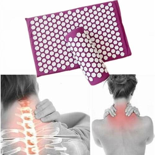 Massager Cushion Acupuncture Sets Relieve Stress Back Pain Acupressure Mat/Pillow Massage Mat Rose Spike Massage and Relaxation