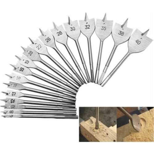 Flat Wood Drill Bits HSS Drill Bit Set Hole Saw Cutter Carpentry Tools Woodworking Tools