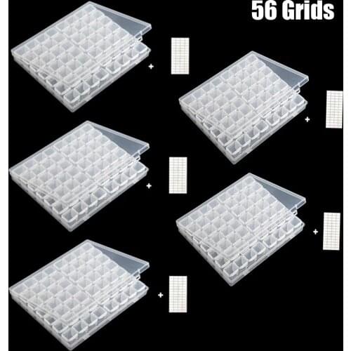 NEW 60/28/32/64/78 Bottles diamond painting storage box, portable bead storage box 60pcs container diamond painting accessories