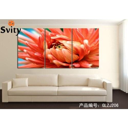Wholesale canvas printing flower painting wedding decoration for living room HD Print Modular wall Picture no framed