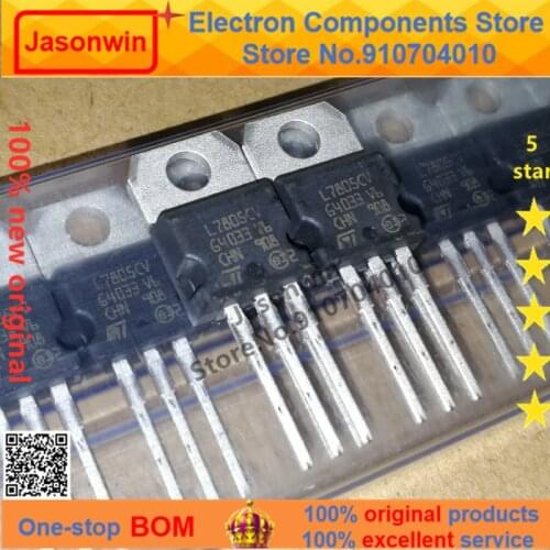 100% nuevo 50 unids/lote original L7805CV TO-220 5V Straight insert triode Three-terminal voltage regulator Transistor