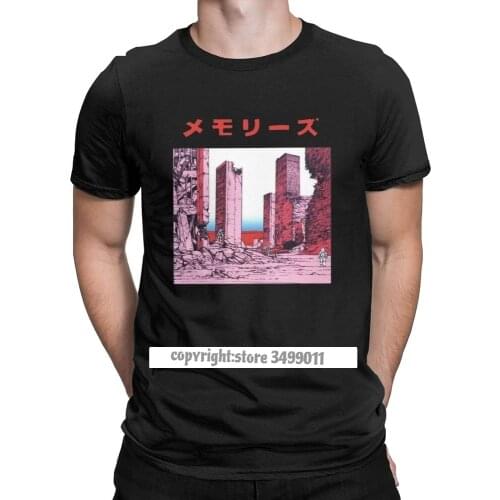 Katsuhiro Otomo Memories Casual Tshirts Men Akira Manga Vaporwave Tops Gift Tees Cotton Round Neck Tee Shirt