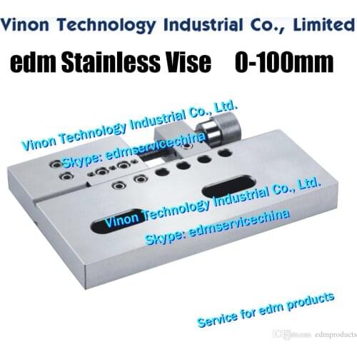 VS100 Precision Stainless Vise Max Open: 0-100mm (249Lx135Wx22H) Wire Electrical Discharge Machining Fixture Vice, edm jig tools
