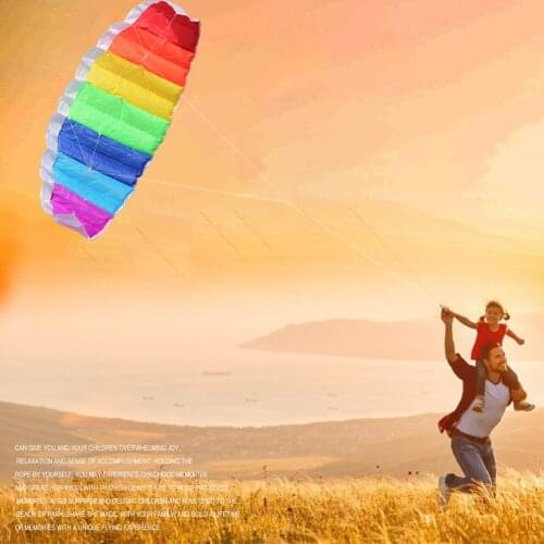 Rainbow Dual Line Parafoil Kite Flying Tool Parafoil kite Flying tools Braid Kitesurf Kids Outdoor Sports With Kids Children