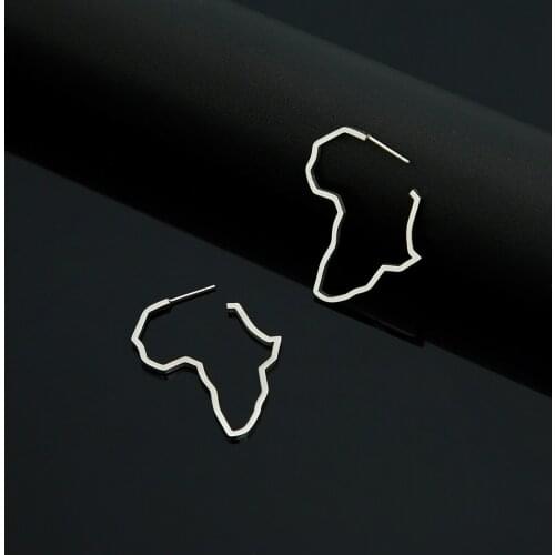 Outline Africa Map Earrings Exaggerate Earring Traditional Ethnic Hyperbole Earrings Jewelry