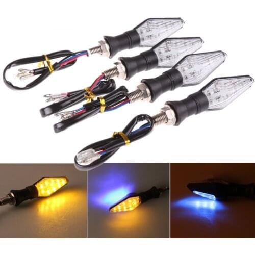 4pcs/set Motorcycle turn signal light 12V Universal LED Turn Signal Light Indicators Amber Blinker Light Flashers Lighting