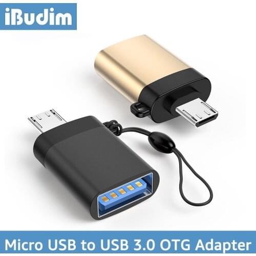 IBudim Micro USB 3.0 OTG Adapter USB 3.0 Female To Micro USB Male Connector Aluminum Alloy On The Go Converter Data Sync Cable