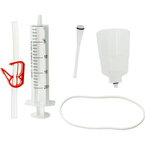 Bike Bicycle Hydraulic Disc Brake Bleed Kit Needle Syringe Oil Collecting Funnel Translucent Material Bicycle Components Parts