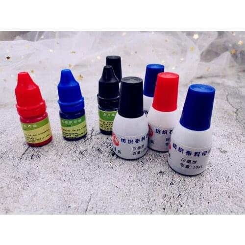 5ml ink Textile clothes waterproof ink special ink for students children name stamp printing on clothing wash not fade