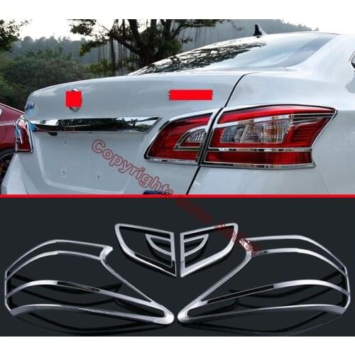 ABS Chrome Tail Light Rear Back Frame Lamp Cover molding For Nissan Sentra 2016 2017