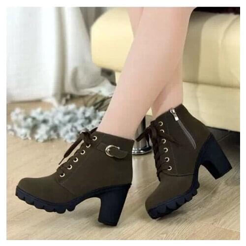 Autumn Winter 2018 Woman Boots Women Shoes Ladies Thick Fur Ankle Boots Women High Heel Platform Rubber Shoes Snow Boots 35-41