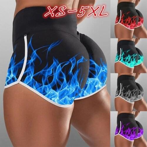 Womens High Waist Shorts Basic Slip Bike Shorts Compression Workout Fitness Leggings Yoga Shorts Capris Running Trousers Tights
