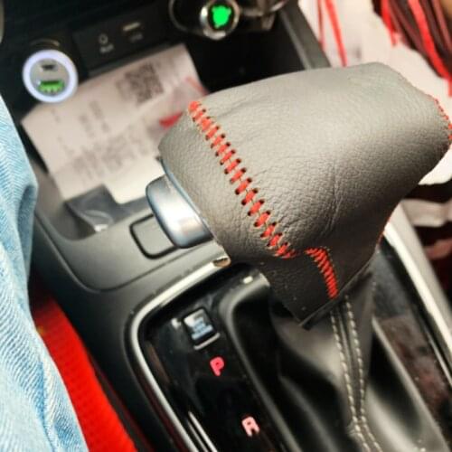 FOAL BURNING AT Gear Shift Collars Case for Kia Rio 4 K2 Sportage QL KX5 Optima K5 Niro 2017-2019 AT Gear Head Shift Knob Cover