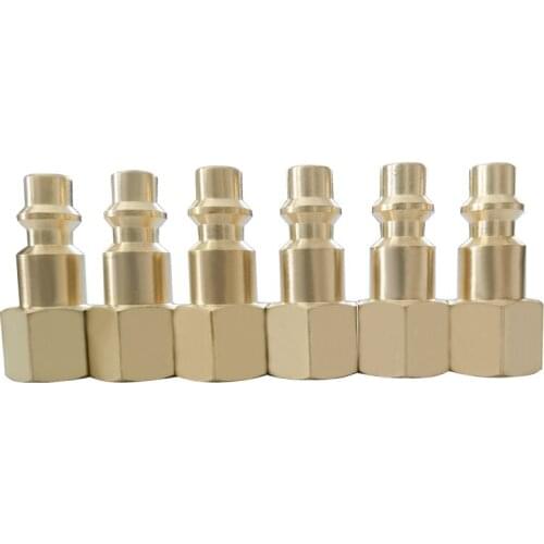 1PCS U20PF NPT 1/4" American Brass Air Compressor Pneumatic Tool Quick Plug Quick Connector