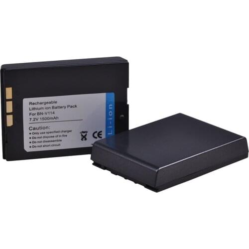 2Pcs BN-V114 1500mAh 7.2V BN V114 V114U Battery for JVC GR-DVP1 GR-DX100EK GR-DX45 GR-DVP3 GR-DX106 GR-DX48 GR-DVP3 Camera
