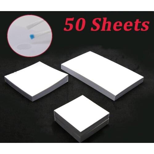 50 Sheets Dental Mixing White Thickening Cementing Paper Pad Dental Denture Laboratory Cement Powder Mixing Paper Disposable