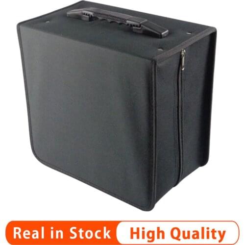 High Quality 500 Disc Oxford Cloth Non-woven Fabrics CD Box DVD Storage Case Carrying Bag Organizer Holder With Solid Zipper